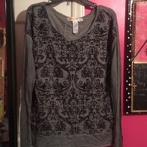 Grey long sleeve top